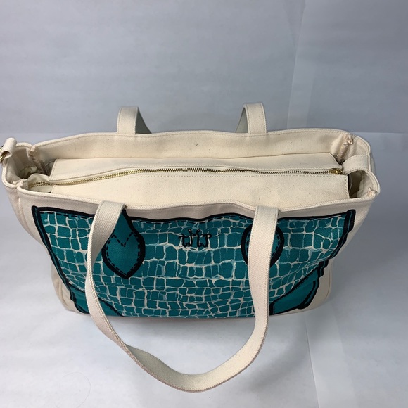 The Martin Project TMP Croco Print Canvas Tote - Picture 4 of 8